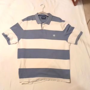 Chaps XL Polo Blue & White Polo Shirt